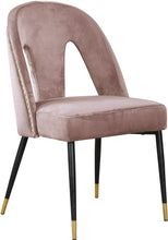 Load image into Gallery viewer, Akoya Pink Velvet Dining Chair