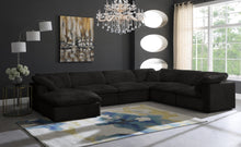Load image into Gallery viewer, Cozy Black Velvet Cloud Modular Sectional