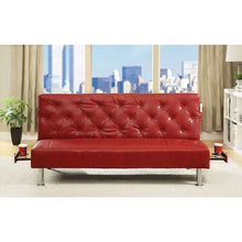 Load image into Gallery viewer, Farel Futon Sofa Red & White