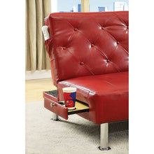 Load image into Gallery viewer, Farel Futon Sofa Red & White