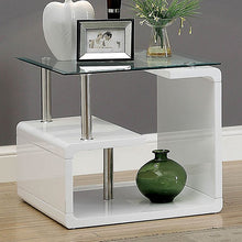 Load image into Gallery viewer, Torkel White/Chrome End Table