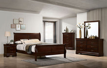 Load image into Gallery viewer, Louis Philippe Bed Black, White, & Cherry