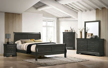 Load image into Gallery viewer, Louis Philippe Full, Twin, Full, & King Bed Black, Grey, Brown & White