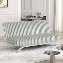 Load image into Gallery viewer, Villeneuve Futon Sofa Bed Black, Pink, & Grey