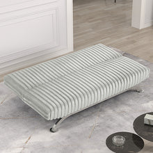Load image into Gallery viewer, Villeneuve Futon Sofa Bed Black, Pink, & Grey