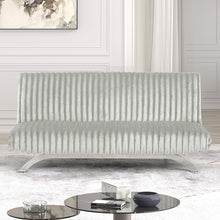 Load image into Gallery viewer, Villeneuve Futon Sofa Bed Black, Pink, & Grey