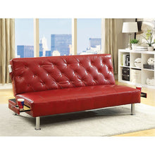 Load image into Gallery viewer, Farel Futon Sofa Red & White
