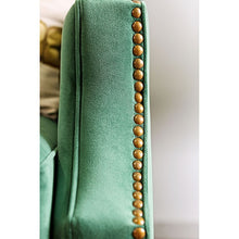 Load image into Gallery viewer, VERDANTE Emerald Green/Gold Sofa