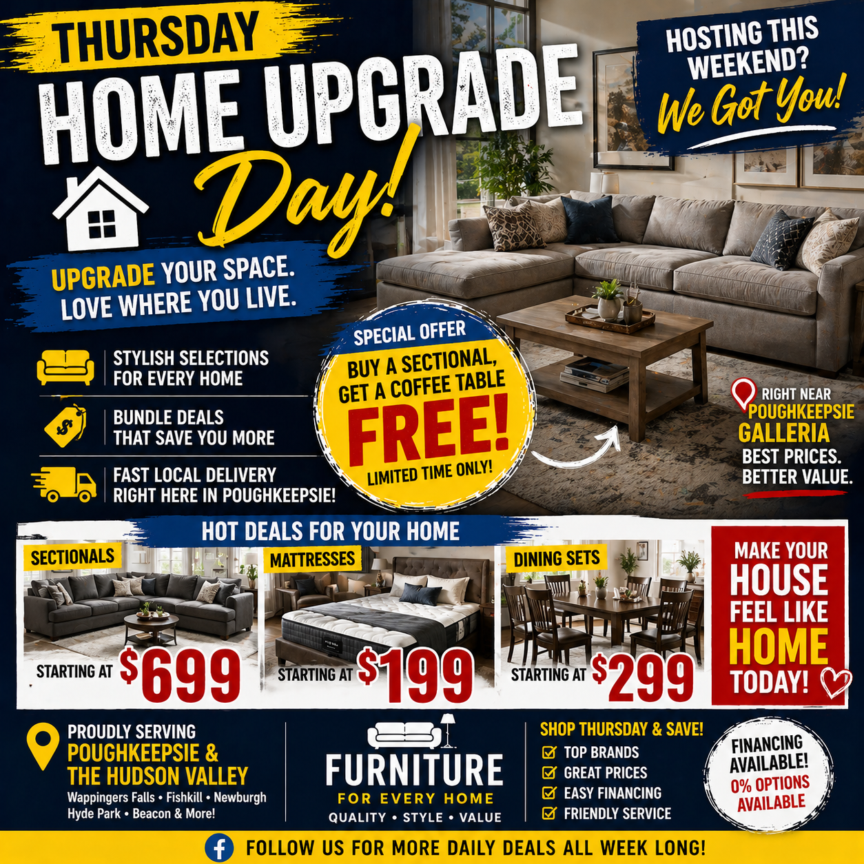 Thursday Home Upgrade Day flyer