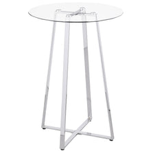 Load image into Gallery viewer, Zanella Glass Top Bar Table Chrome
