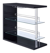 Load image into Gallery viewer, Prescott Rectangular 2-shelf Bar Unit Glossy Black
