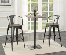 Load image into Gallery viewer, Cavalier 3-piece Square Bar Table Set Dark Elm and Black
