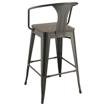 Load image into Gallery viewer, Cavalier 3-piece Square Bar Table Set Dark Elm and Black
