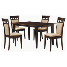 Load image into Gallery viewer, Gabriel 5-piece Rectangular 59-inch Closed Back Dining Set Cappuccino
