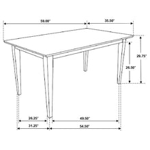 Load image into Gallery viewer, Gabriel 5-piece Rectangular 59-inch Closed Back Dining Set Cappuccino
