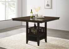 Load image into Gallery viewer, Jaden Square Counter Height Table with Storage Espresso
