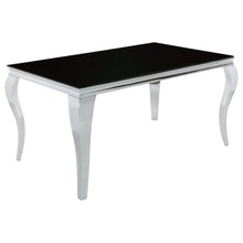 Load image into Gallery viewer, Carone Rectangular Dining Table Chrome and Black
