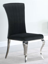 Load image into Gallery viewer, Betty Upholstered Side Chairs Black and Chrome (Set of 4) image
