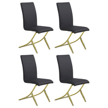 Load image into Gallery viewer, Carmelia Upholstered Side Chairs Black (Set of 4) image
