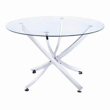 Load image into Gallery viewer, Beckham Round Dining Table Chrome and Clear
