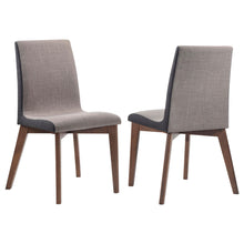 Load image into Gallery viewer, Redbridge Upholstered Side Chairs Grey and Natural Walnut (Set of 2) image
