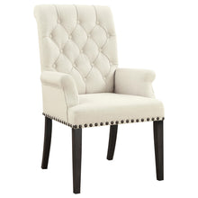 Load image into Gallery viewer, Alana Upholstered Arm Chair Beige and Smokey Black image
