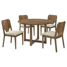Load image into Gallery viewer, Crestmore 5-piece 46-inch Round Wood Dining Table Set Walnut
