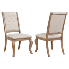 Load image into Gallery viewer, Brockway Tufted Side Chairs Cream and Barley Brown (Set of 2)
