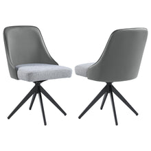 Load image into Gallery viewer, Paulita Upholstered Swivel Side Chairs (Set of 2) Grey and Gunmetal image
