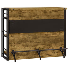 Load image into Gallery viewer, Renaldi Bar Unit with Stemware Rack Antique Nutmeg
