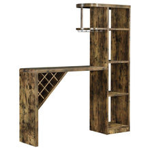 Load image into Gallery viewer, Belvedere 5-shelf Bar Table Storage Antique Nutmeg
