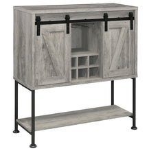 Load image into Gallery viewer, Claremont Sliding Door Bar Cabinet with Lower Shelf Grey Driftwood

