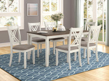 Load image into Gallery viewer, Fortress 7-piece Dining Set Chestnut and Vintage White
