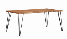 Load image into Gallery viewer, Sherman Rectangular Dining Table Natural Acacia and Matte Black

