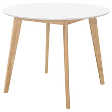 Load image into Gallery viewer, Breckenridge Round Dining Table Matte White and Natural Oak

