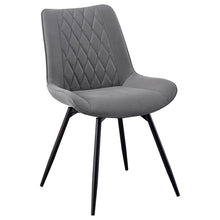 Load image into Gallery viewer, Diggs Upholstered Tufted Swivel Dining Chairs Grey and Gunmetal (Set of 2)
