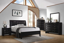 Load image into Gallery viewer, Briana Panel Bedroom Set California King, Eastren King, &amp; Queen with Sleigh Headboard Black 4 &amp; 5 Piece
