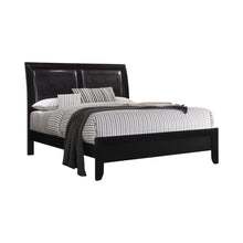 Load image into Gallery viewer, Briana California King Upholstered Panel Bed Black

