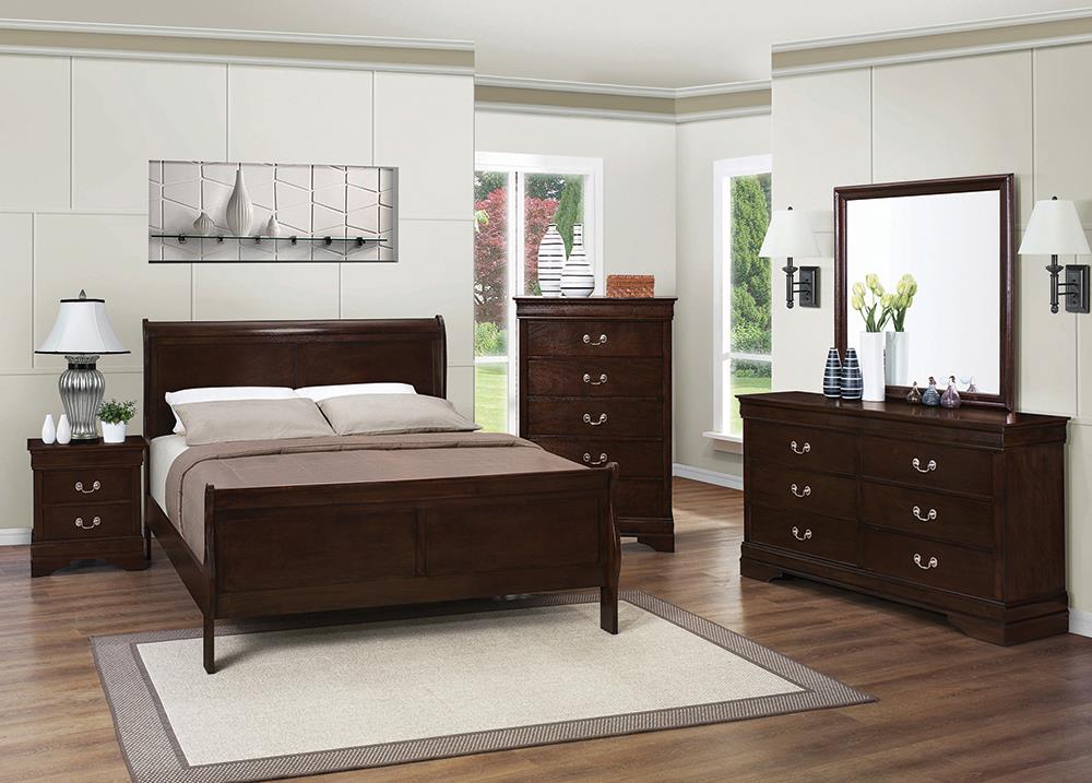 Louis Philippe Panel Bedroom Set with High Headboard image