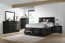 Load image into Gallery viewer, Briana Panel Bedroom Set California King, Eastren King, &amp; Queen with Sleigh Headboard Black 4 &amp; 5 Piece
