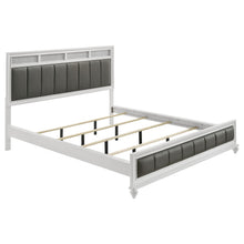 Load image into Gallery viewer, Barzini California King Upholstered Panel Bed White
