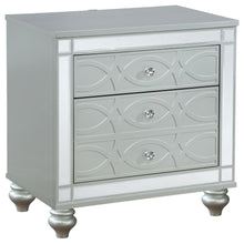 Load image into Gallery viewer, Gunnison 2-drawer Nightstand Silver Metallic
