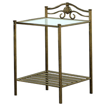 Load image into Gallery viewer, Sydney 2-shlef Nightstand Antique Brushed Gold
