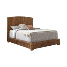 Load image into Gallery viewer, Laughton Hand-Woven Banana Leaf California King Bed Amber
