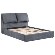 Load image into Gallery viewer, Laurel Upholstered Platform Bed with Pillow Headboard Charcoal Grey
