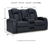 Load image into Gallery viewer, Fyne-Dyme Power Reclining Loveseat with Console
