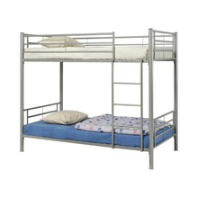 Load image into Gallery viewer, Hayward Twin Over Twin Bunk Bed Silver
