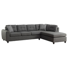 Load image into Gallery viewer, Stonenesse Tufted Sectional Grey
