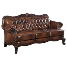Load image into Gallery viewer, Victoria Rolled Arm Sofa Tri-tone and Brown
