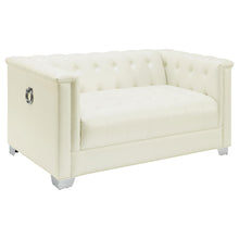Load image into Gallery viewer, Chaviano Tufted Upholstered Loveseat Pearl White

